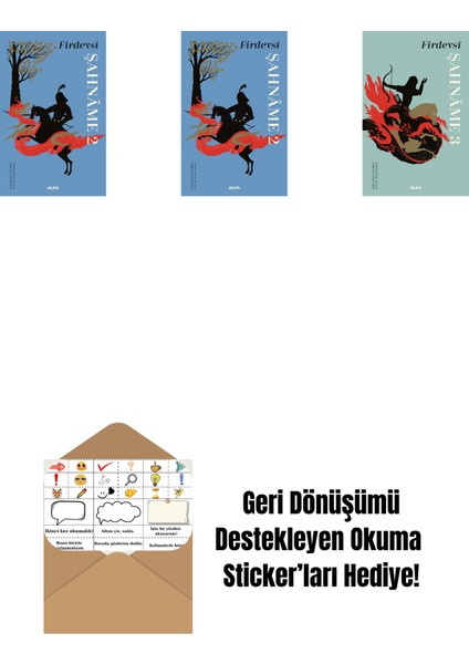 Şahnâme 2 + Şahnâme 2 (Ciltli) + Şahnâme 3 + Okuma Sticker'ları