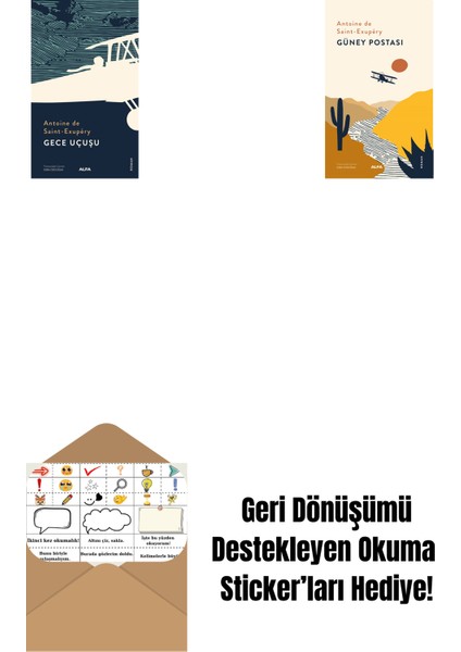 Gece Uçuşu + Güney Postası + Okuma Sticker'ları