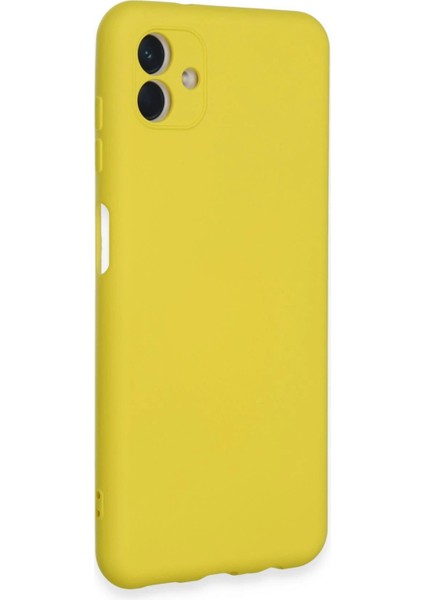 Newface Samsung Galaxy A04E Kılıf Nano Içi Kadife Silikon - Sarı fiyatları