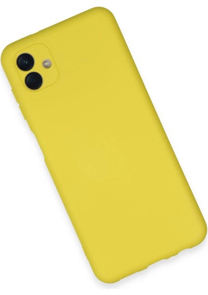 Newface Samsung Galaxy A04E Kılıf Nano Içi Kadife Silikon - Sarı modelleri