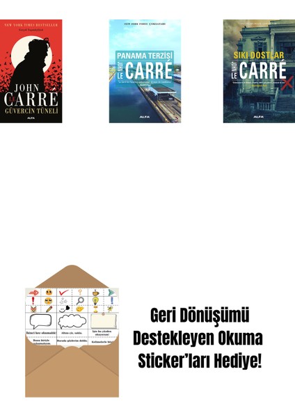 Güvercin Tüneli + Panama Terzisi + Sıkı Dostlar + Okuma Sticker'ları