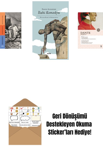 Ilahi Komedya - Cehennem + Ilahi Komedya (Bez Ciltli) + Rime Şiirler + Okuma Sticker'ları
