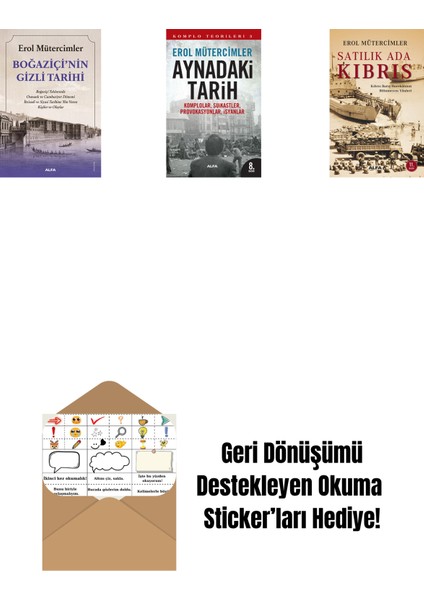 Boğaziçi’nin Gizli Tarihi + Aynadaki Tarih + Satılık Ada Kıbrıs + Okuma Sticker'ları