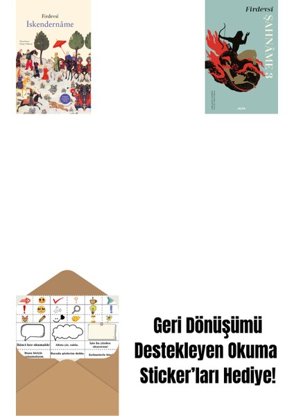 Iskendernâme (Ciltli) + Şahnâme 3 (Ciltli) + Okuma Sticker'ları