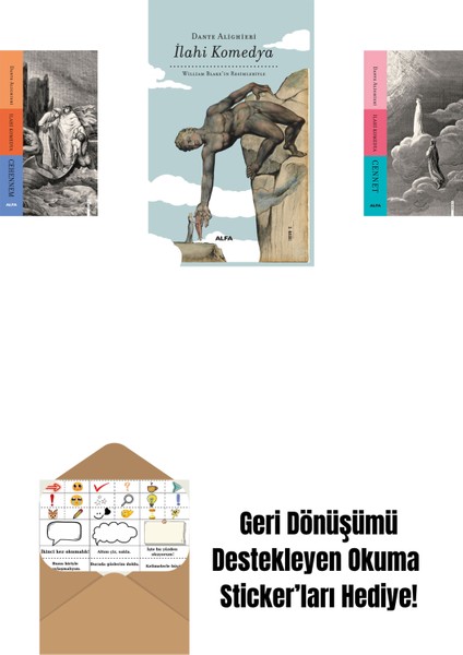 Ilahi Komedya - Cehennem + Ilahi Komedya (Bez Ciltli) + Ilahi Komedya - Cennet + Okuma Sticker'ları