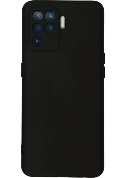 Newface Oppo Reno 5 Lite Kılıf Nano Içi Kadife Silikon - Siyah