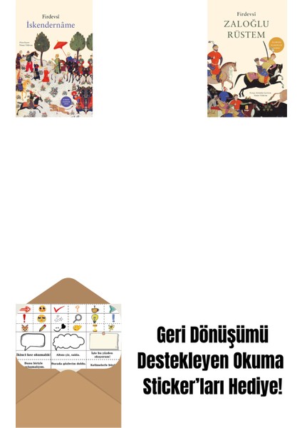 Iskendernâme (Ciltli) + Zaloğlu Rüstem + Okuma Sticker'ları