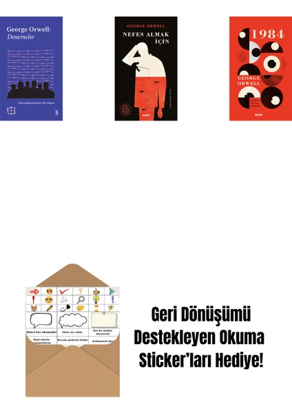 Everest Açıkhava 24 - Denemeler + Nefes Almak Için (Ciltli) + 1984 (Ciltli) + Okuma Sticker'ları