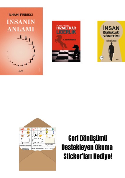 Insanın Anlamı + Hizmetkar Liderlik (Cep Boy) + Insan Kaynakları Yönetimi + Okuma Sticker'ları