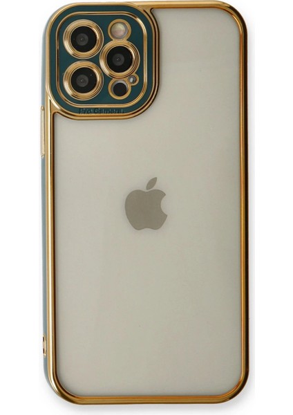 Newface iPhone 12 Pro Max Kılıf Liva Lens Silikon - Yeşil