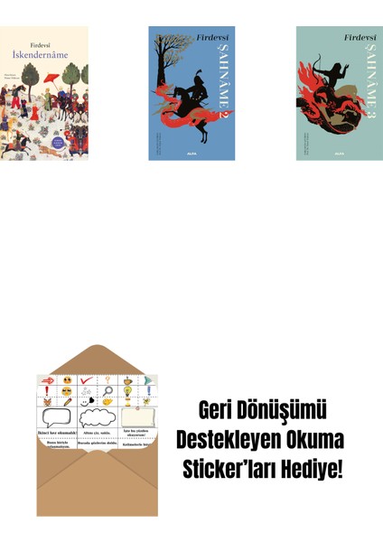 Iskendernâme (Ciltli) + Şahnâme 2 (Ciltli) + Şahnâme 3 + Okuma Sticker'ları