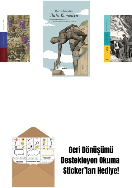 Ilahi Komedya + Ilahi Komedya (Bez Ciltli) + Ilahi Komedya - Araf + Okuma Sticker'ları