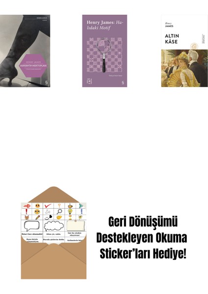 Aspern'in Mektupları + Everest Açıkhava 16 - Halıdaki Motif + Altın Kâse (Ciltli) + Okuma Sticker'ları