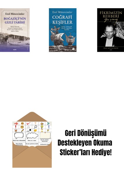 Boğaziçi’nin Gizli Tarihi + Coğrafi Keşifler + Fikrimizin Rehberi (Ciltli) + Okuma Sticker'ları