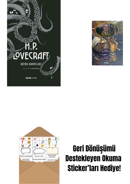 H.p. Lovecraft - Bütün Hikayeleri (Ciltli) + Iki Novella + Okuma Sticker'ları