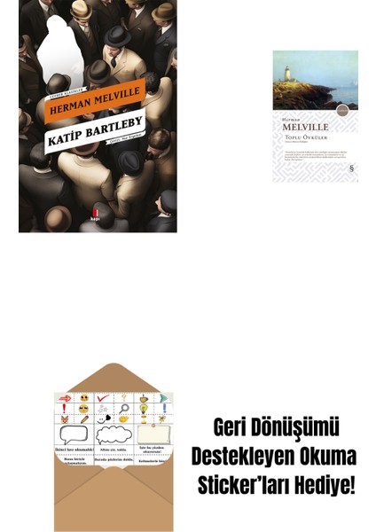 Katip Bartleby + Toplu Öyküler - Herman Melville + Okuma Sticker'ları