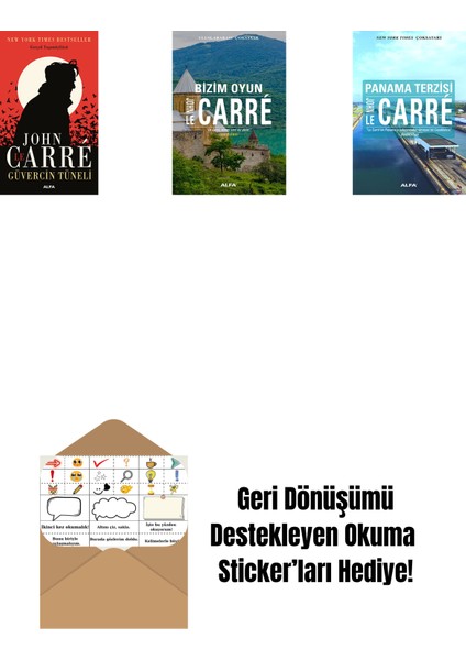 Güvercin Tüneli + Bizim Oyun + Panama Terzisi + Okuma Sticker'ları