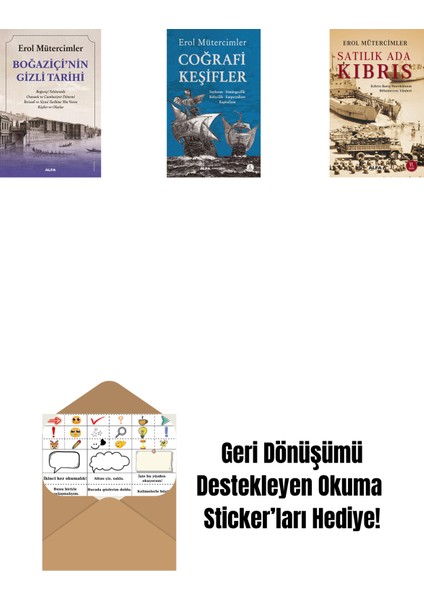 Boğaziçi’nin Gizli Tarihi + Coğrafi Keşifler + Satılık Ada Kıbrıs + Okuma Sticker'ları