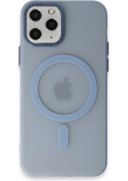 Newface iPhone 11 Pro Max Kılıf Lodos Magneticsafe Mat Kapak - Sierra Blue