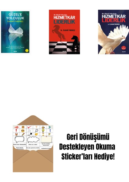 Güzel'e Yolculuk + Hizmetkar Liderlik (Cep Boy) + Hizmetkâr Liderlik + Okuma Sticker'ları