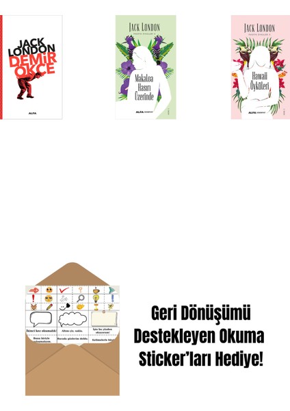 Demir Ökçe + Makaloa Hasırı Üzerinde + Hawaii Öyküleri + Okuma Sticker'ları
