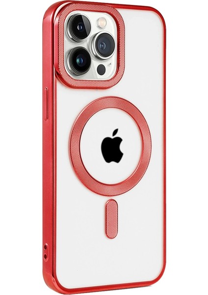 Newface iPhone 15 Pro Max Kılıf Kronos Magsafe Kapak - Kırmızı