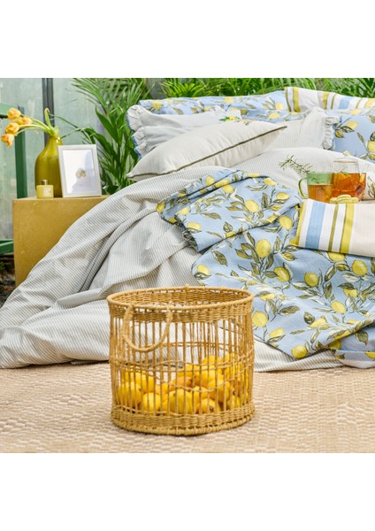 Lime Cello Dekoratif Sepet - Bej - 30X25 cm fırsatları