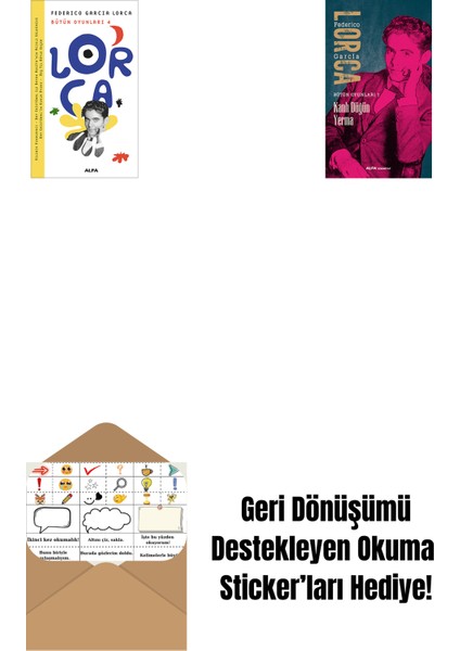 Lorca Bütün Oyunları 4 + Kanlı Düğün Yerma + Okuma Sticker'ları