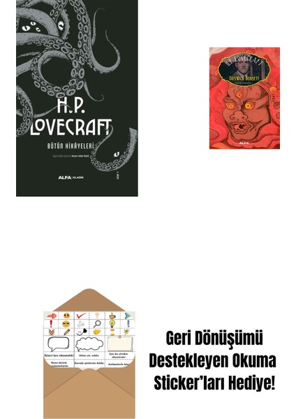 H.p. Lovecraft - Bütün Hikayeleri (Ciltli) + Dunwich Dehşeti + Okuma Sticker'ları