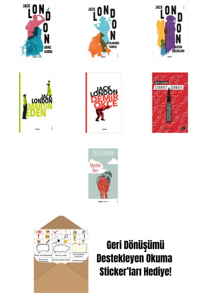 Jack London 7 Kitap Set + Okuma Sticker'ları