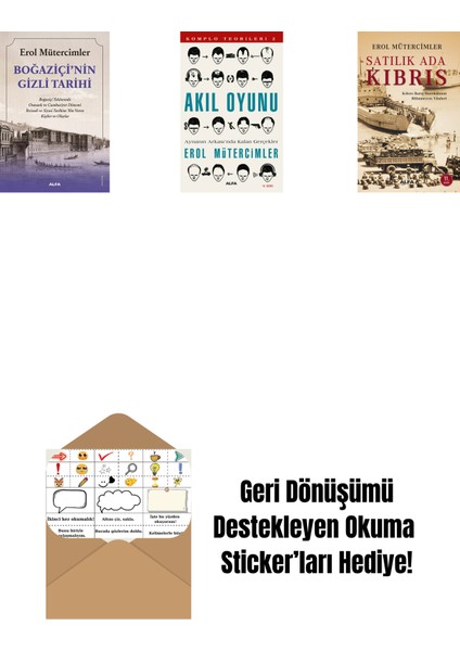 Boğaziçi’nin Gizli Tarihi + Akıl Oyunu + Satılık Ada Kıbrıs + Okuma Sticker'ları
