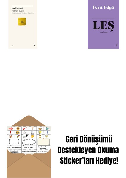 Yazmak Eylemi + Leş (Bez Ciltli) + Okuma Sticker'ları