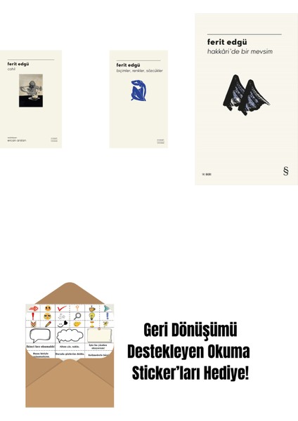 Cahil (Ciltli) + Biçimler, Renkler, Sözcükler + Hakkâri'de Bir Mevsim + Okuma Sticker'ları
