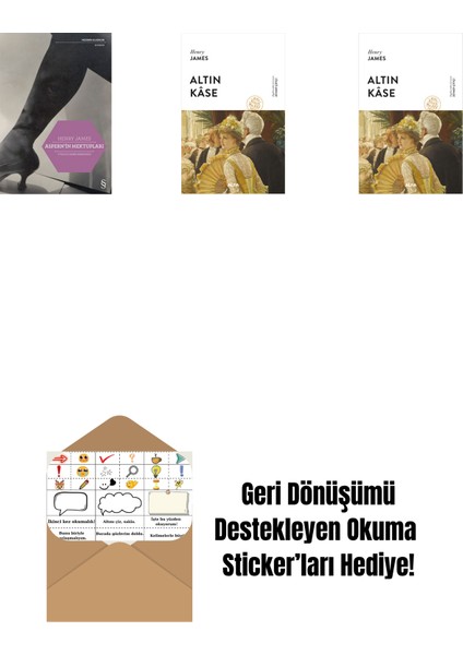Aspern'in Mektupları + Altın Kâse (Ciltli) + Altın Kâse + Okuma Sticker'ları