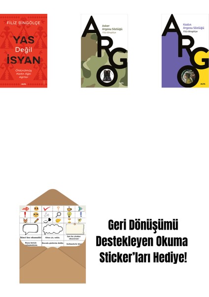 Yas Değil Isyan + Asker Argosu Sözlüğü + Kadın Argosu Sözlüğü + Okuma Sticker'ları