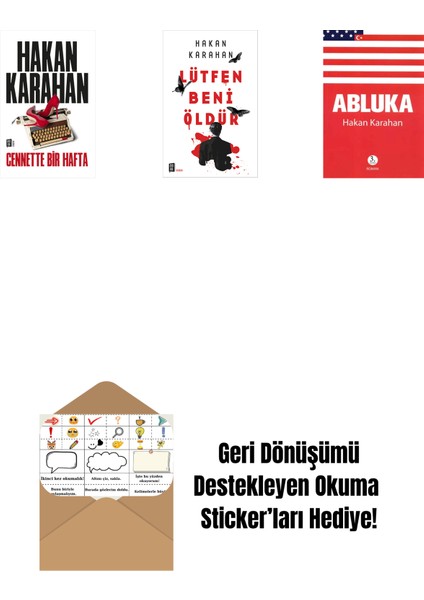 Cennette Bir Hafta + Lütfen Beni Öldür + Abluka + Okuma Sticker'ları