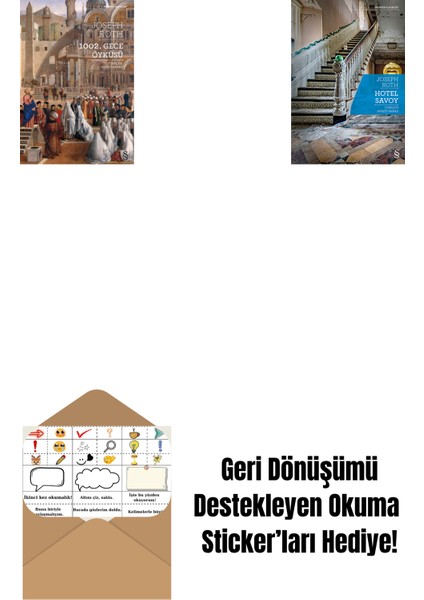 1002. Gece Öyküsü + Hotel Savoy + Okuma Sticker'ları