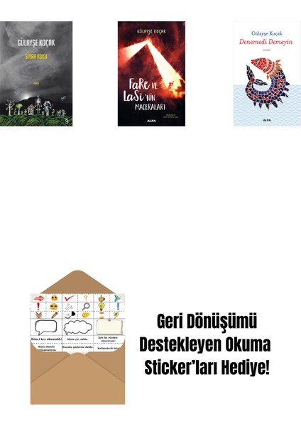 Siyah Koku + Fare ve Lasi'nin Maceraları + Denemedi Demeyin + Okuma Sticker'ları