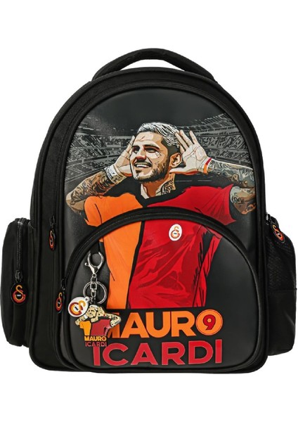 3 Bölmeli Mauro Icardi Suni Deri Okul Çantası + Beslenme Çantası + Kalemlik fiyatları