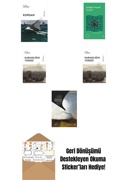 Joseph Conrad 5 Kitap Set + Okuma Sticker'ları