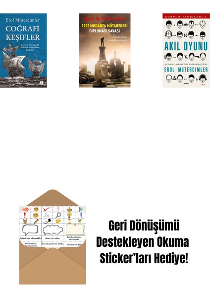 Coğrafi Keşifler + 1922 Mudanya Mütarekesi Diplomasi Savaşı + Akıl Oyunu + Okuma Sticker'ları