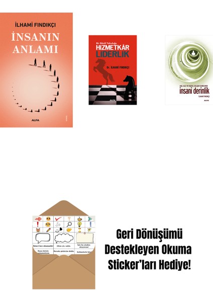 Insanın Anlamı + Hizmetkar Liderlik (Cep Boy) + Insani Derinlik + Okuma Sticker'ları