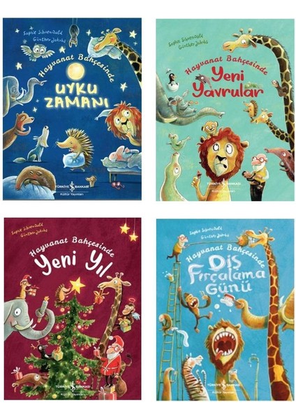 Hayvanat Bahçesinde Uyku Zamanı Hikayeleri Seti (4 Kitap)