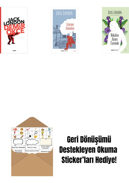 Demir Ökçe + Uçurum Insanları + Makaloa Hasırı Üzerinde + Okuma Sticker'ları