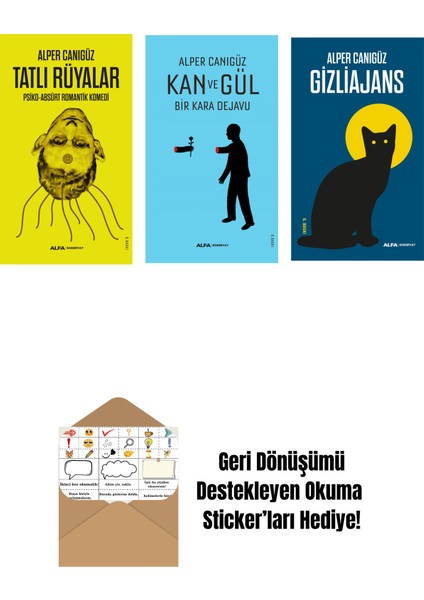 Tatlı Rüyalar + Kan ve Gül + Gizliajans + Okuma Sticker'ları