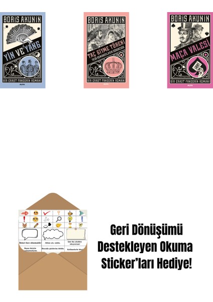 Yin ve Yang + Taç Giyme Töreni + Maça Valesi + Okuma Sticker'ları