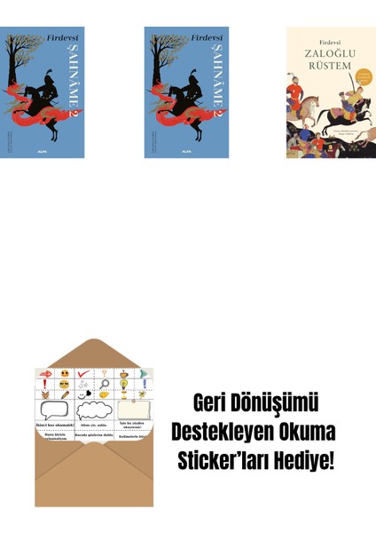 Şahnâme 2 + Şahnâme 2 (Ciltli) + Zaloğlu Rüstem + Okuma Sticker'ları