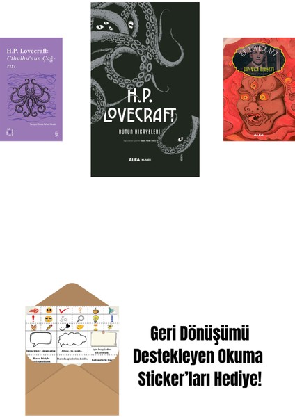 Everest Açıkhava 6 - Cthulhu’nun Çağrısı + H.p. Lovecraft - Bütün Hikayeleri (Ciltli) + Dunwich Dehşeti + Okuma Sticker'ları