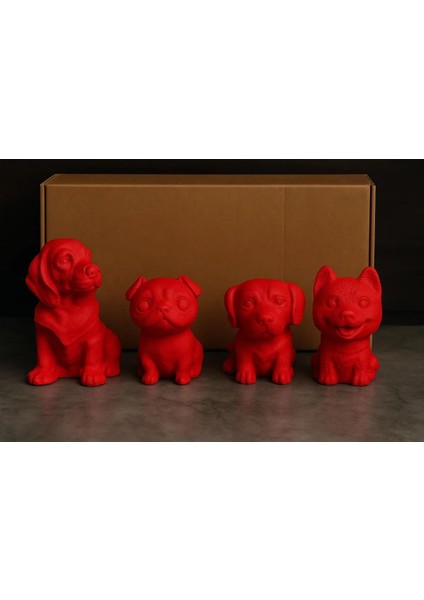 Pati Takımı – 4’lü Dekoratif Köpek Figürü Seti