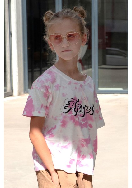 Kız Çocuk Tişört Yazı Baskılı 8-14 Yaş, Beyaz